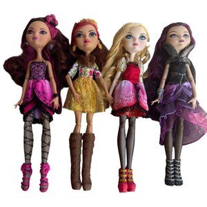 Lot Of 4 Ever After High Dolls With Outfits & Accessories